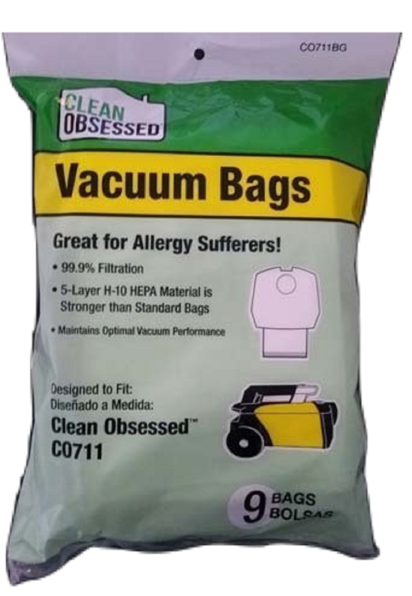 Clean Obsessed CO711 Vacuum Bags (9 bags)