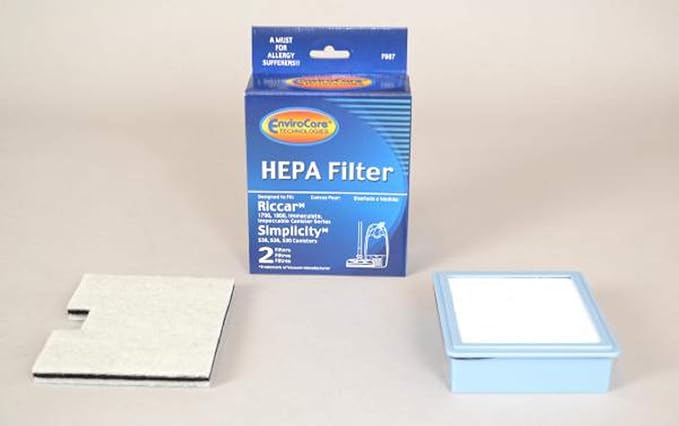 EnviroCare Replacement HEPA Vacuum Filters for Riccar and Simplicity