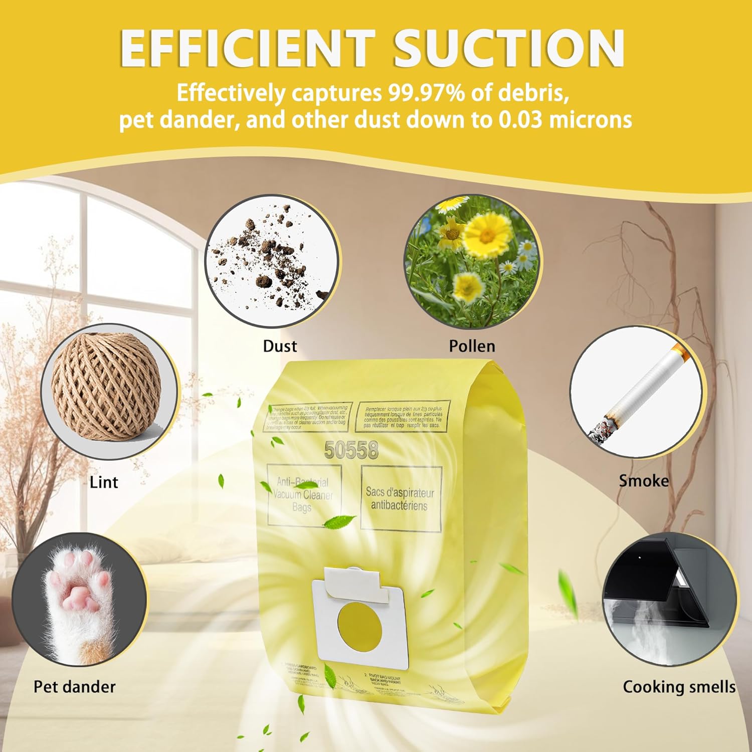 EnviroCare Replacement Micro Filtration Vacuum Cleaner Dust Bags – 9 Pack Compatible with Kenmore Canister Type C or Q & Panasonic Type C-5