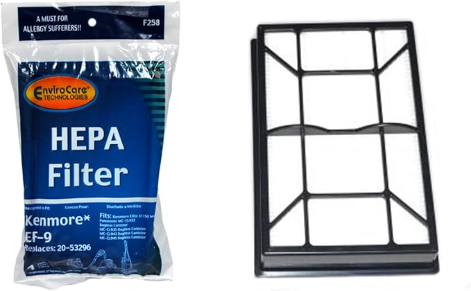 Envirocare Kenmore EF-9 Panasonic MCCL945 Canister Replacement Filter