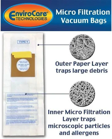 EnviroCare Vacuum Bag Micro-Fltration For Hoover WindTunnel Upright Type Y- 9 Pk